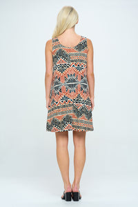 Print Missy Tank Dress - 7003BN-TRP1-W381