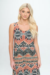 Print Missy Tank Dress - 7003BN-TRP1-W381