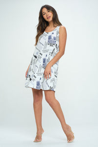 Print Missy Tank Dress-7003BN-TRP1-W383
