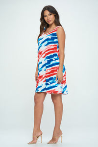 Americana Print Missy Tank Dress-7003BN-TRP1-W384