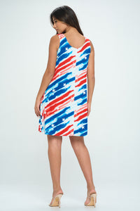 Americana Print Missy Tank Dress-7003BN-TRP1-W384