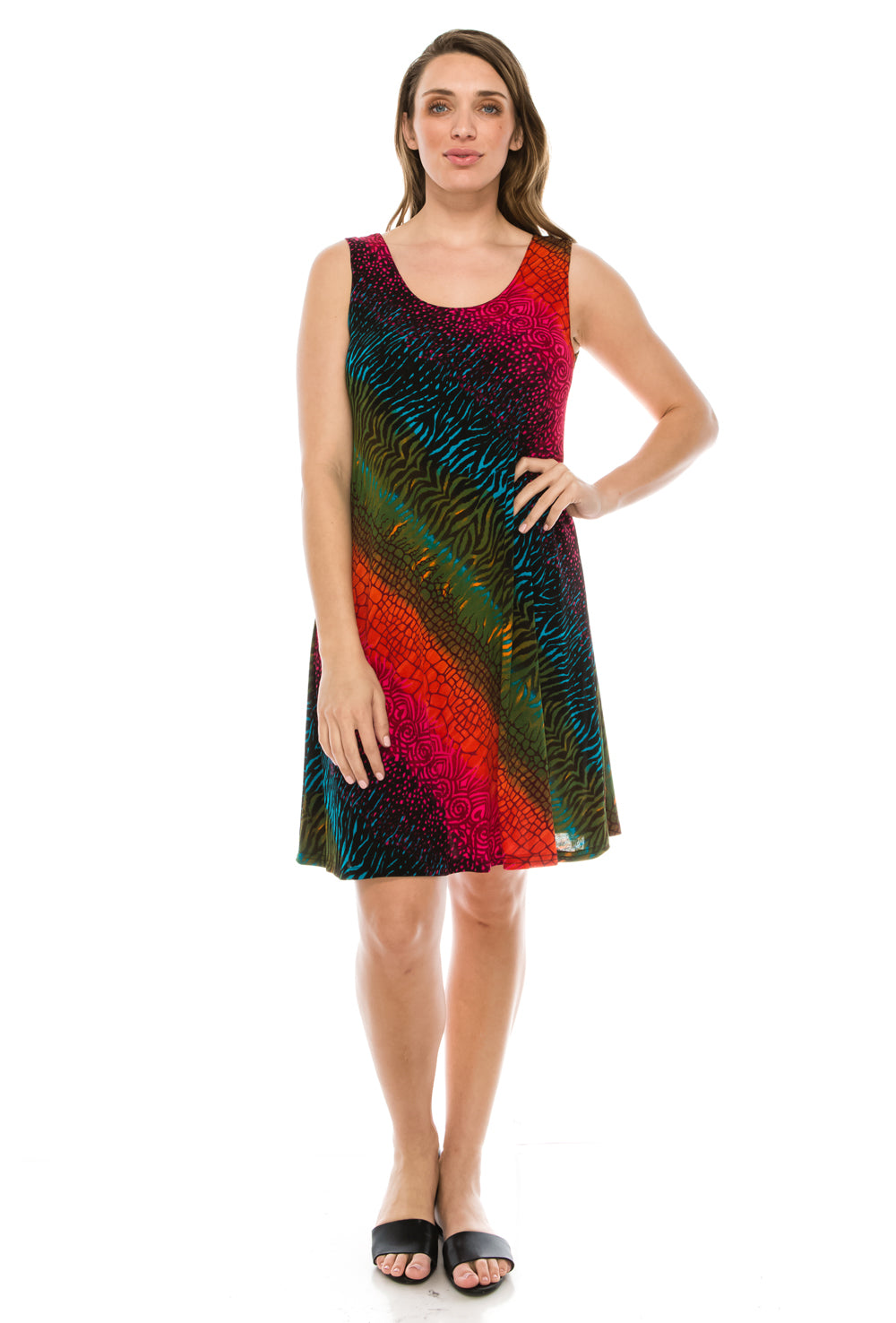 Jostar Women's Stretchy Missy Tank Dress Print, 703BN-TP-W182 - Jostar Online