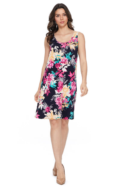 Jostar Women's Stretchy Missy Tank Dress Print, 703BN-TP-W214 - Jostar Online
