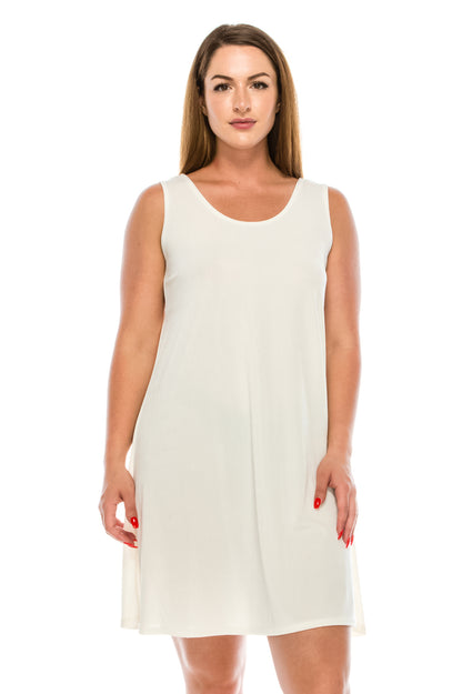 Jostar Women's Stretchy Tank Missy Dress Sleeveless Plus, 703BN-TX - Jostar Online