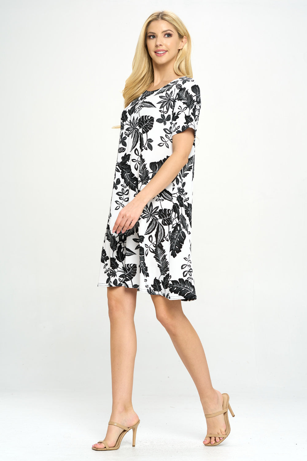Missy Dress Short Sleeve Print-7004BN-SRP1-W324