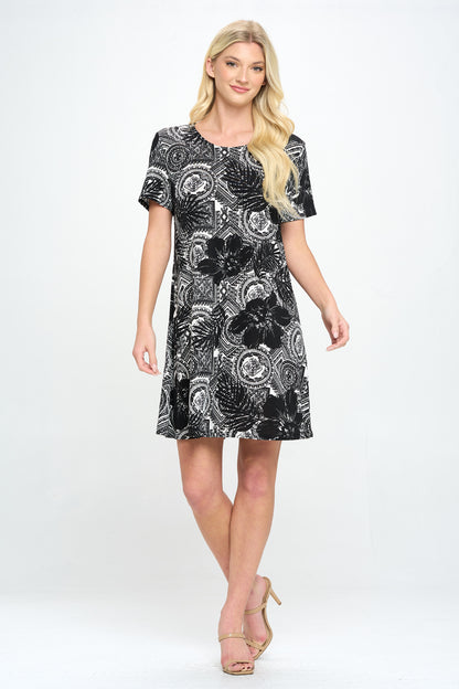 BNS Missy Dress Short Sleeve Print-7004BN-SRP1-W325