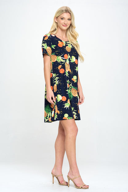 BNS Missy Dress Short Sleeve Print-7004BN-SRP1-W327
