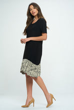 Load image into Gallery viewer, HIT Half Sleeve Contrast Dress-7084HT-HRP1-C-W349
