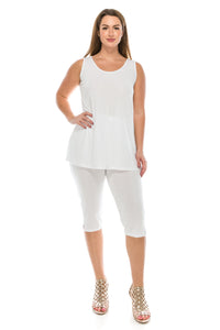 Jostar Women's Stretchy Tank Capri Pant Set, 902BN-T - Jostar Online