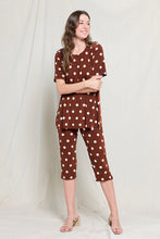 Load image into Gallery viewer, Two-Piece Short Sleeve Top &amp; Capri Pant Set- 9003BN-SRP1-W360
