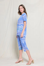 Load image into Gallery viewer, Two-Piece Short Sleeve Top &amp; Capri Pant Set- 9003BN-SRP1-W362
