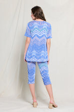 Load image into Gallery viewer, Two-Piece Short Sleeve Top &amp; Capri Pant Set- 9003BN-SRP1-W362
