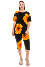 Load image into Gallery viewer, Jostar Women&#39;s Stretchy Capri Pant Set Short Sleeve Print, 903BN-SP-W113 - Jostar Online
