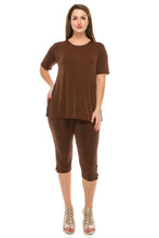 Load image into Gallery viewer, Jostar Women&#39;s Stretchy Capri Pant Set Short Sleeve, 903BN-S - Jostar Online
