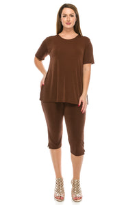 Jostar Women's Stretchy Capri Pant Set Short Sleeve, 903BN-S - Jostar Online