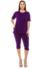 Load image into Gallery viewer, Jostar Women&#39;s Stretchy Capri Pant Set Short Sleeve, 903BN-S - Jostar Online
