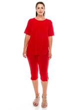 Load image into Gallery viewer, Jostar Women&#39;s Stretchy Capri Pant Set Short Sleeve in Plus Size, 903BN-SX - Jostar Online
