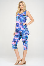 Load image into Gallery viewer, Two-Piece Sleeveless Top &amp; Capri Pant Set-9002BN-TRP1-W305
