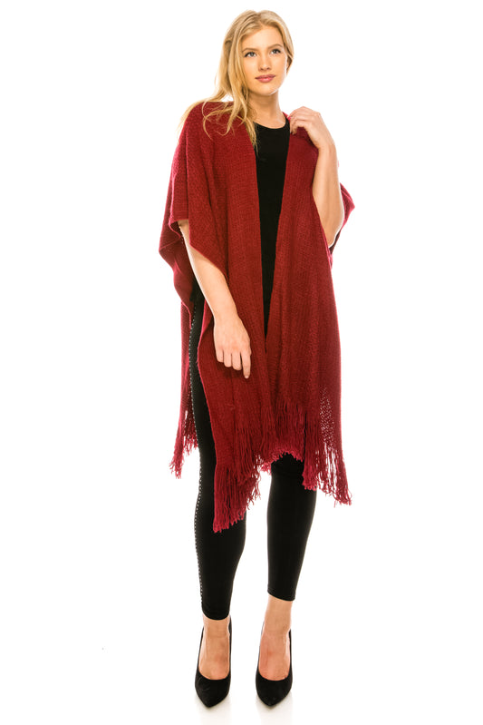 Warm Fringe Wrap-HN653