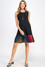 Load image into Gallery viewer, Graceful Contrast Sleeveless Round Neckline Dress-7083HT-TRP1-C-W182
