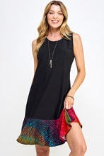 Load image into Gallery viewer, Graceful Contrast Sleeveless Round Neckline Dress-7083HT-TRP1-C-W182
