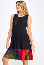 Load image into Gallery viewer, Graceful Contrast Sleeveless Round Neckline Dress-7083HT-TRP1-C-W182
