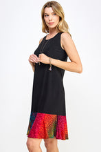 Load image into Gallery viewer, Graceful Contrast Sleeveless Round Neckline Dress-7083HT-TRP1-C-W182
