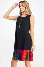 Load image into Gallery viewer, Graceful Contrast Sleeveless Round Neckline Dress-7083HT-TRP1-C-W182
