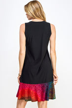 Load image into Gallery viewer, Graceful Contrast Sleeveless Round Neckline Dress-7083HT-TRP1-C-W182
