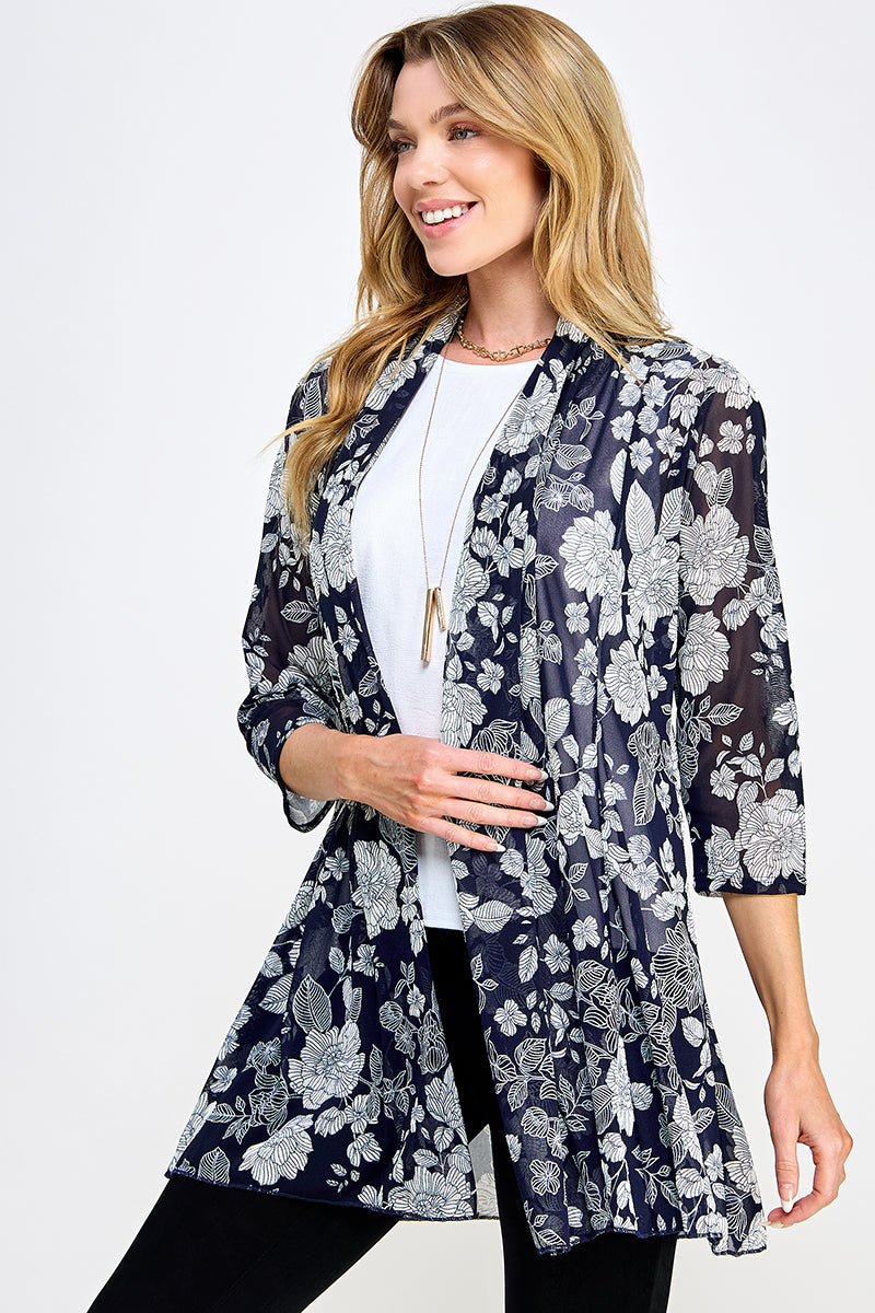 Mesh Princess Jacket Print-4072MR-QRP1-W355