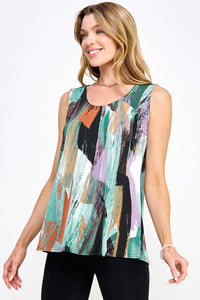 BNS Print Sleeveless Tank Top-2060BN-TRP1-W379