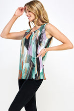 Load image into Gallery viewer, BNS Print Sleeveless Tank Top-2060BN-TRP1-W379
