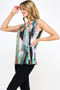 BNS Print Sleeveless Tank Top-2060BN-TRP1-W379