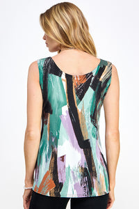 BNS Print Sleeveless Tank Top-2060BN-TRP1-W379