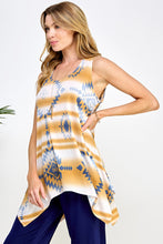 Load image into Gallery viewer, Sunset Southwest HIT Shark Bite Hem Tank- 2057HT-TRP1-W365

